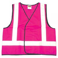 ASW Polyester Vest Pink Night H Pattern Tape