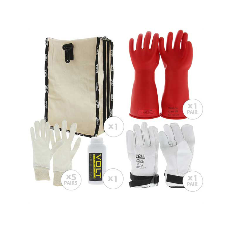 VOLT SAFETY Electrical Insulated Glove Kit Class 0 1000V