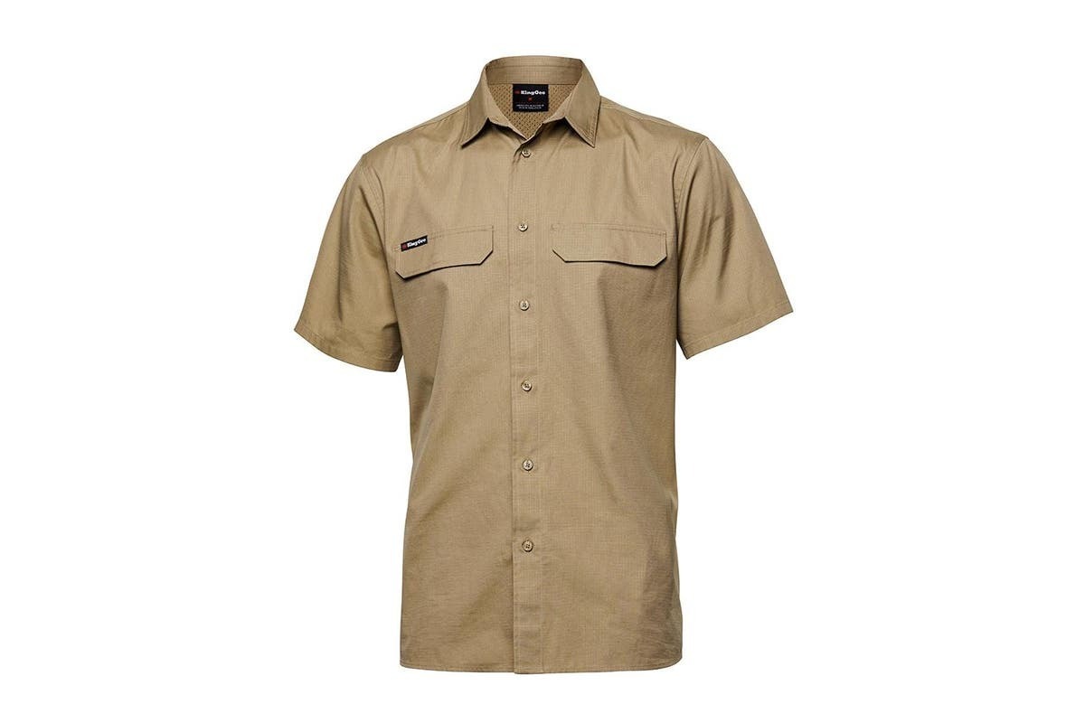 『TEN WORK SHIRT SS KHAKI L』 Dixxon WorkForce FR Work Shirt - Khaki – DIXXON UK