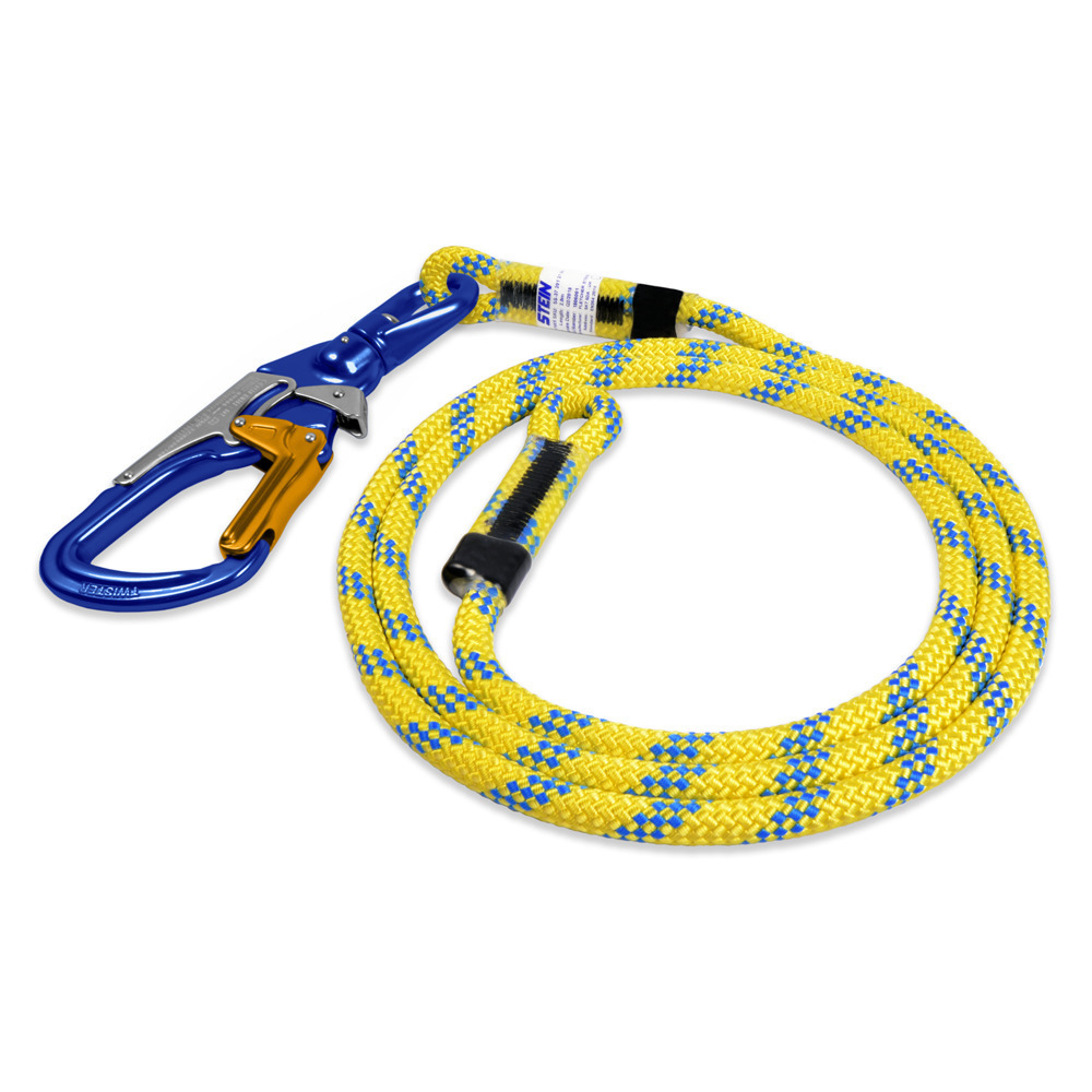 STEIN 11mm Rope Flipline Lanyard w/ Alloy Triple Action Snap Hook