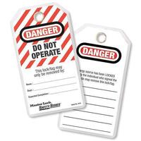 MasterLock 497A DO NOT OPERATE Heavy Duty Lockout Tags | PACK OF 12