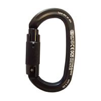 KONG 712 Aluminium Oval Tri-Lock 26kN Carabiner (BLACK)