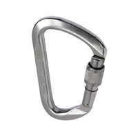 KONG 737 Aluminium Big D Screwgate 27kN Silver Carabiner (PACK OF 4)
