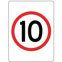 10 SPEED LIMIT PICTO Class 1 Reflective Metal (Swing Stand Sign ONLY)