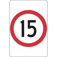 15 SPEED LIMIT PICTO Class 1 Reflective Metal (Swing Stand Sign ONLY)