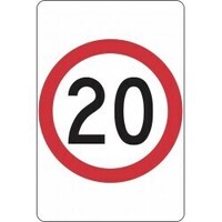 20 SPEED LIMIT PICTO Non Reflective Metal (Swing Stand Sign ONLY)