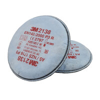 3M 2138 Particulate Disc Filter GP2/GP3 w/ Nuisance Level Organic Vapour/Acid Gas Relief(PACK OF 10)