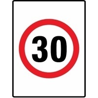 30 SPEED LIMIT PICTO Class 1 Reflective Metal (Swing Stand Sign ONLY)
