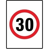 30 SPEED LIMIT PICTO Non Reflective Metal (Swing Stand Sign ONLY)