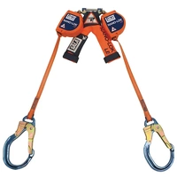 3M DBI-SALA Nano-Lok Edge Twin Leg Self-Retracting Lifeline 2.4m Webbing w/ Alloy Scaffold Hooks