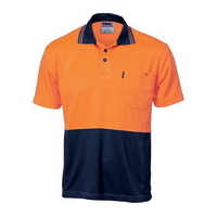 DNC Hi Vis Two Tone Cool Breathe Polo Shirt Short Sleeve