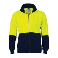 DNC Hi Vis Two Tone Full Zip Polar Fleece - Yellow/Navy