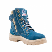 Steel Blue Southern Cross Zip Ladies Work Boots (BLUE)