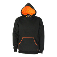 DNC Kangaroo Pocket Super Brushed Fleece Hoodie - Black/Orange