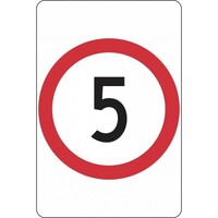 5 SPEED LIMIT PICTO Class 1 Reflective Metal (Swing Stand Sign ONLY)