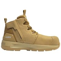 Uvex 2 X-Flow Wide Zip Sided Safety Boot Wheat