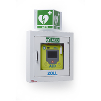 ZOLL AED 3 Semi-Recessed Metal Wall Mount Cabinet w/ Alarm