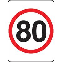 80 SPEED LIMIT PICTO Class 1 Reflective Metal (Swing Stand Sign ONLY)