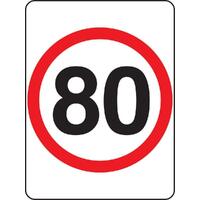 80 SPEED LIMIT PICTO Non Reflective Metal (Swing Stand Sign ONLY)
