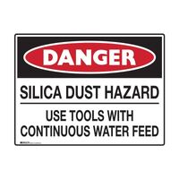 DANGER Silica Dust Hazard Use Tools With Continuous Water