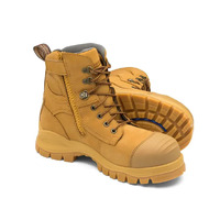 BLUNDSTONE Zip Sided Safety Boot Wheat
