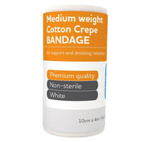 AEROCREPE Medium Cotton Crepe Bandage 10cm x 4Mtrs (WRAP OF 12)