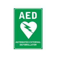 AUTOMATED EXTERNAL DEFIBRILLATOR (AED) Sign Poly 300mm x 225mm