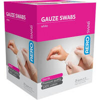 AeroSwab Sterile Gauze Swabs 7.5cm x 7.5cm (BOX OF 25)