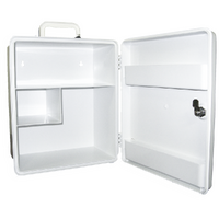 AEROCASE Small White Plastic Cabinet with Key Latch