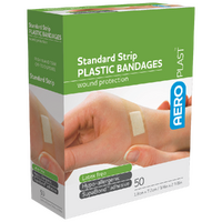 AEROPLAST Plastic Standard Strip 7.2 x 1.9cm Box/50