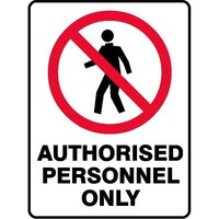 Authorised Personnel Only Sign W/Picto