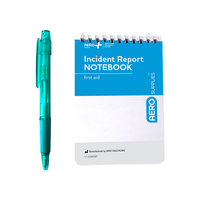AEROSUPPLIES First Aid Notebook with Pen (PACK OF 10)