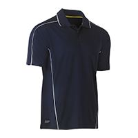BISLEY Cool Mesh Polo With Reflective Piping NAVY, 4XL