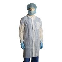 BASTION Polypropylene Disposable Labcoat White - No Pocket (PACK OF 10)