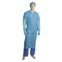 BASTION PP/PE Fluid Resistant Clinical Gown Blue (CARTON OF 100)