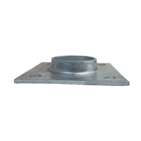 Base Plate 150 x 150mm for Galvanised Post 60mm x 3.2mtrs (50mm NB)