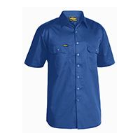 BISLEY COOL Lightweight Short Sleeve Drill Shirt (ROYAL)