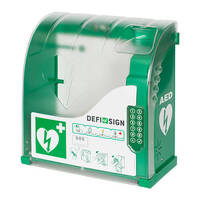 CARDIACT Green Outdoor Alarmed AED Cabinet 42 x 38 x 15cm