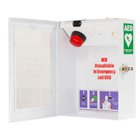 CARDIACT Alarmed AED Metal Wall Mounted Cabinet with Strobe Light 42 x 38 x 15.5cm