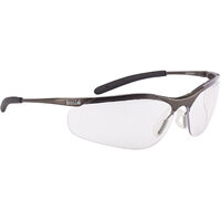 BOLLE CONTOUR METAL Safety Glasses Stainless Steel AS/AF Clear Lens