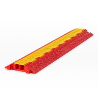 Cable Protector POLYURETHANE 2 Channel Hinged Lid Orange/Yellow