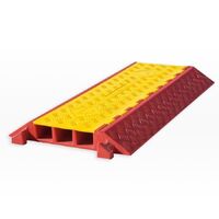 Cable Protector POLYURETHANE 3 Channel Hinged Lid Orange/Yellow
