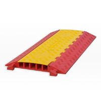 Cable Protector POLYURETHANE 5 Channel Hinged Lid Orange/Yellow