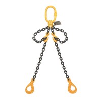 BEAVER Grade 80 Double Leg 7mm Chain Sling w/ Clevis Self Locking Hook 2.6T 1M
