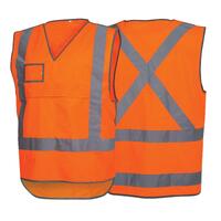 FORCE360 Day/Night Orange X-Back Safety Vest