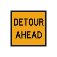 DETOUR AHEAD Non Reflective Metal (Swing Stand Sign ONLY)