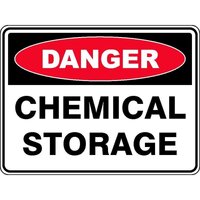 DANGER Chemical Storage 100mm x 100mm Sticker