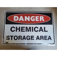 DANGER Chemical Storage Area Sign