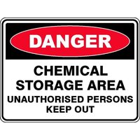 DANGER Chemical Storage Area UPKO Sign