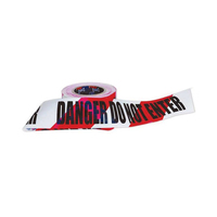 PRO CHOICE Barrier Tape Red/White DANGER DO NOT ENTER | CARTON OF 20